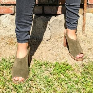 Madewell Cary Sling Back Peep Toe Mules